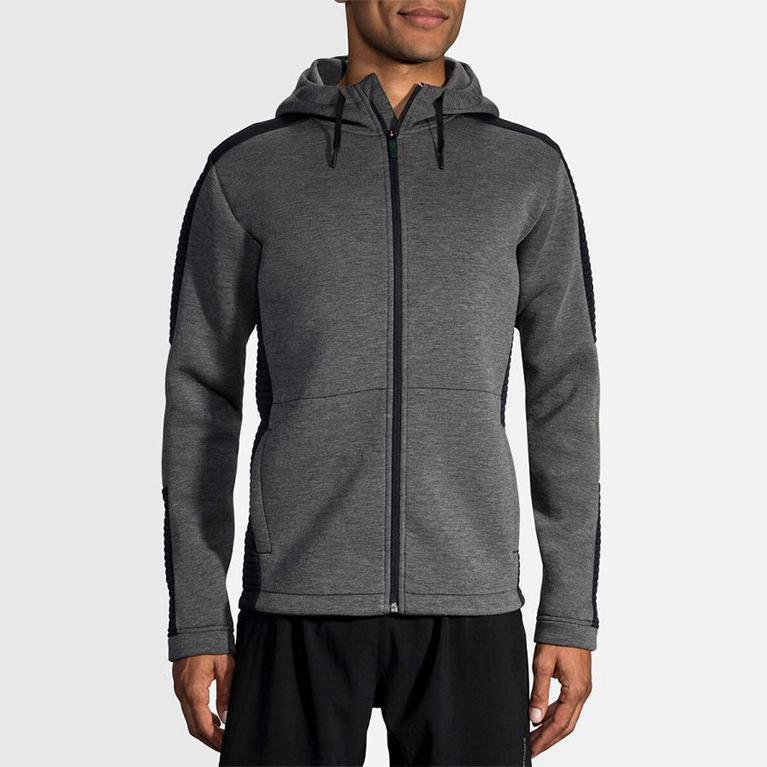 Brooks Interval NZ - Men's Running Jackets - Grey (35871-LIVM)